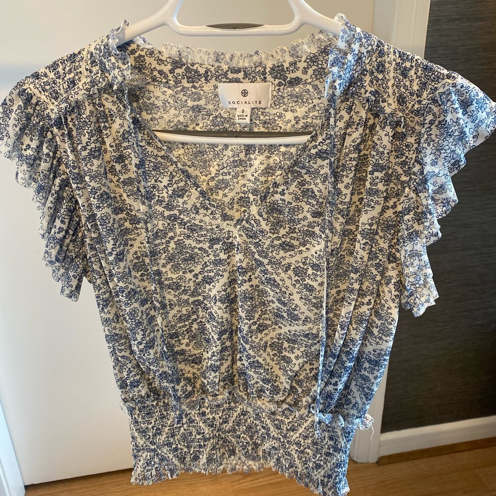 Socialite ruffle blouse